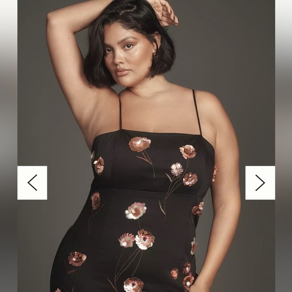 Maeve by Anthropologie 3D Floral Spaghetti Mini Dress NWT — Sz 8 - Picture 2 of 13